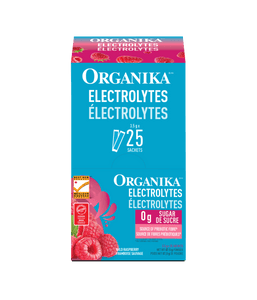 Electrolytes Sachets - Wild Raspberry - Box (25 Sachets) - Organika Health Products