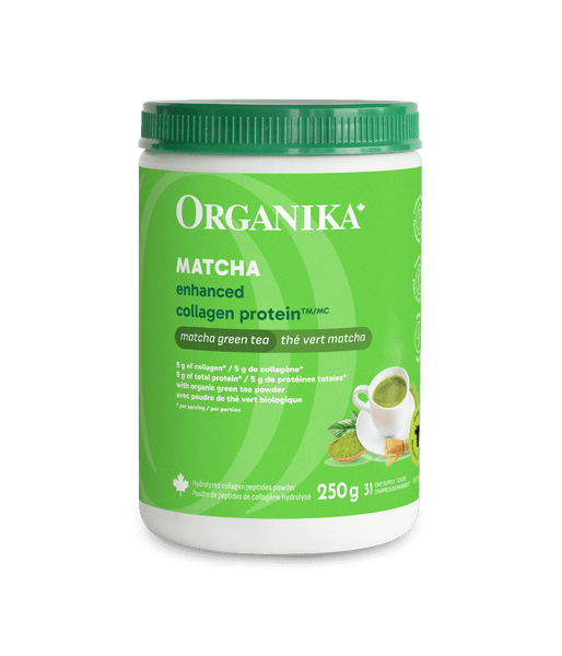 Enhanced Collagen Protein Matcha - 250 g - Organika Health Products