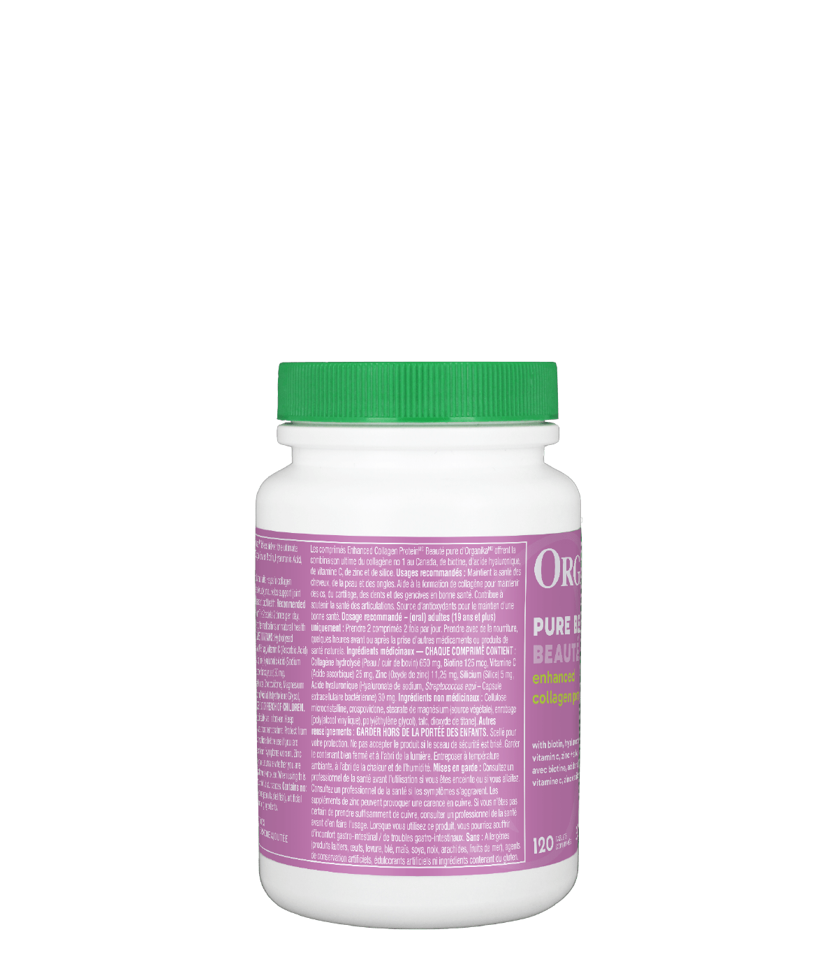 Enhanced Collagen Protein Pure Beauty Tablets - 120 Tablets - Organika Health Products