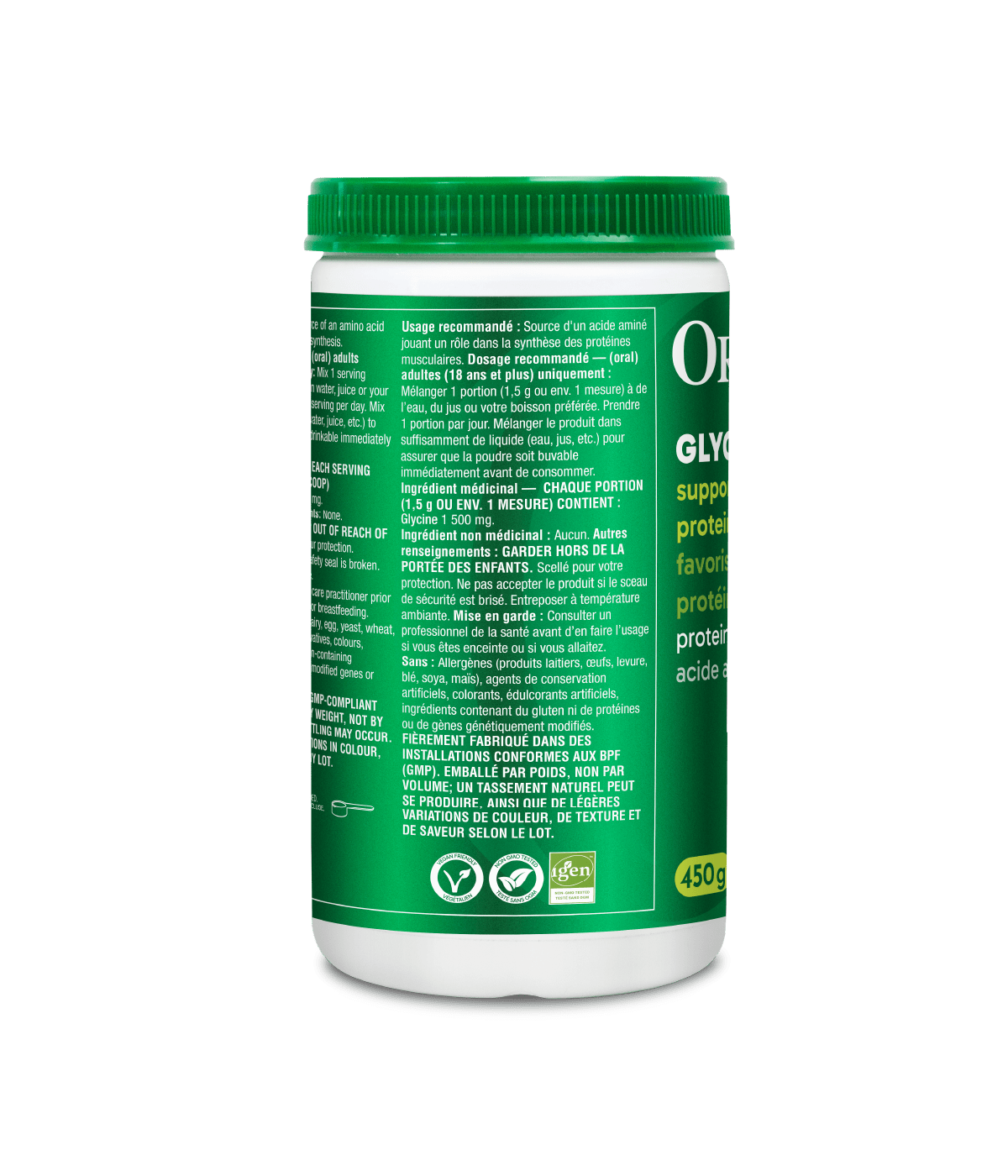 Glycine - 450 g powder - Organika Health Products