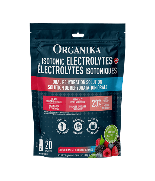 Isotonic Electrolytes - 20 Pack Pouch - Organika Health Products