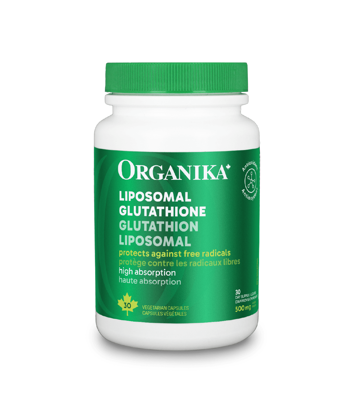 Liposomal Glutathione - 500 mg / 30 capsules - Organika Health Products