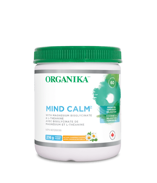 Mind Calm Powder with Magnesium Bisglycinate & L - Theanine - Natural Chamomile Flavour - Organika Health Products