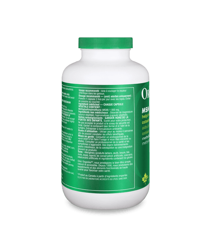 MSM (Methylsulfonylmethane) - 360 Vcaps - Organika Health Products