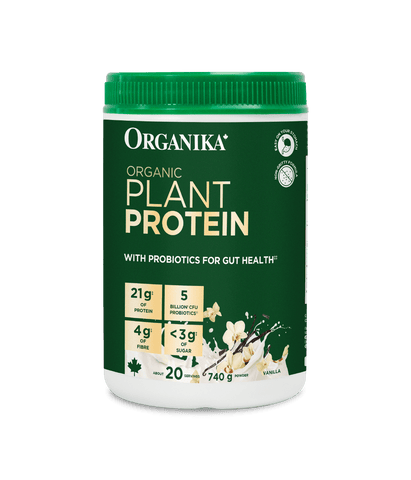 Organic Plant Protein with Probiotics for Gut Health - Vanilla