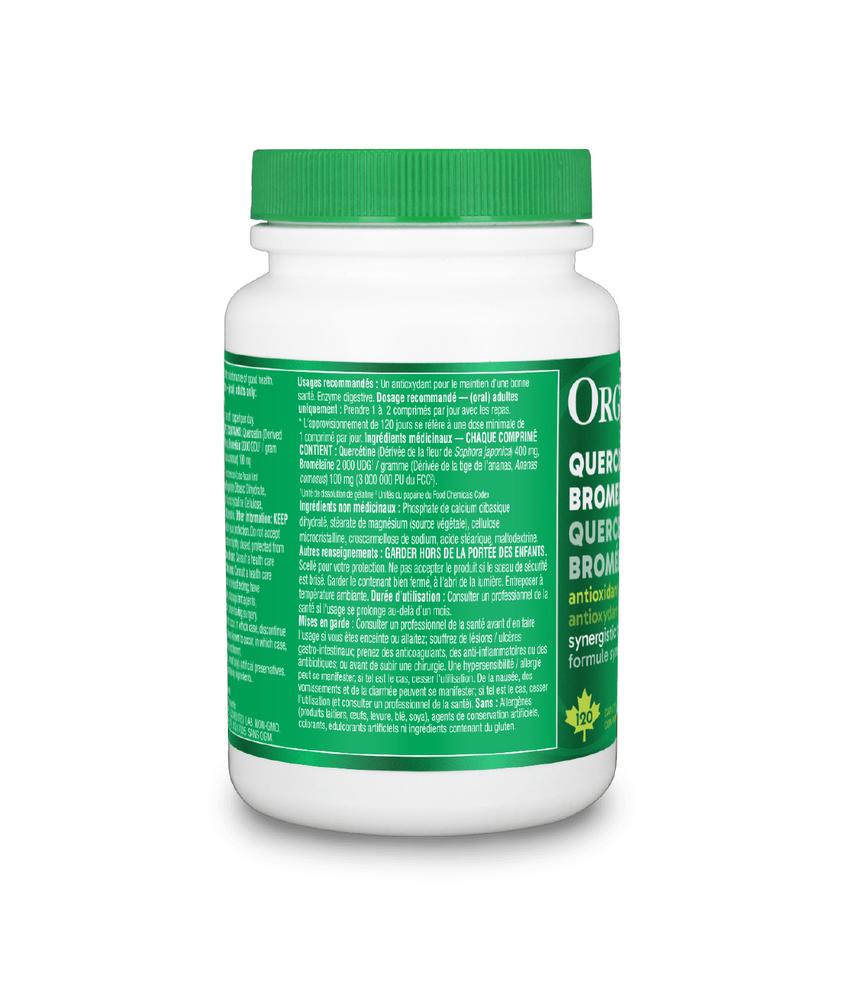 Quercetin with Bromelain - 120 caps - Organika Health Products