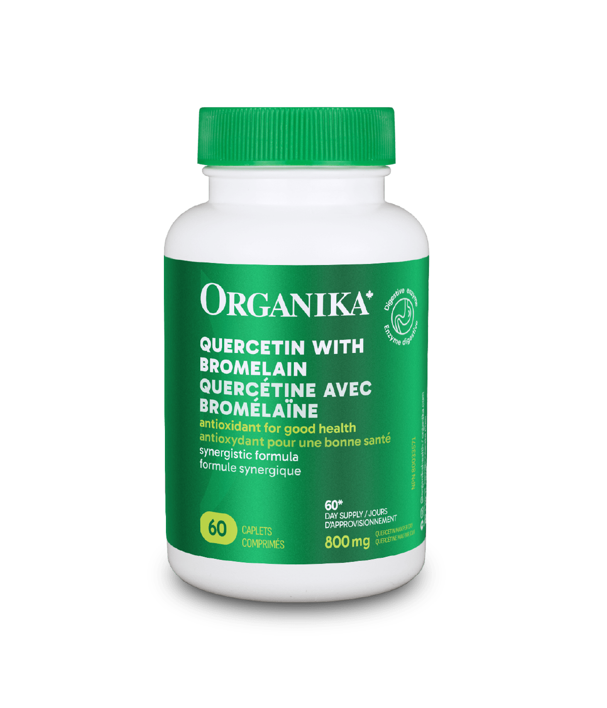 Quercetin with Bromelain - 60 caps - Organika Health Products