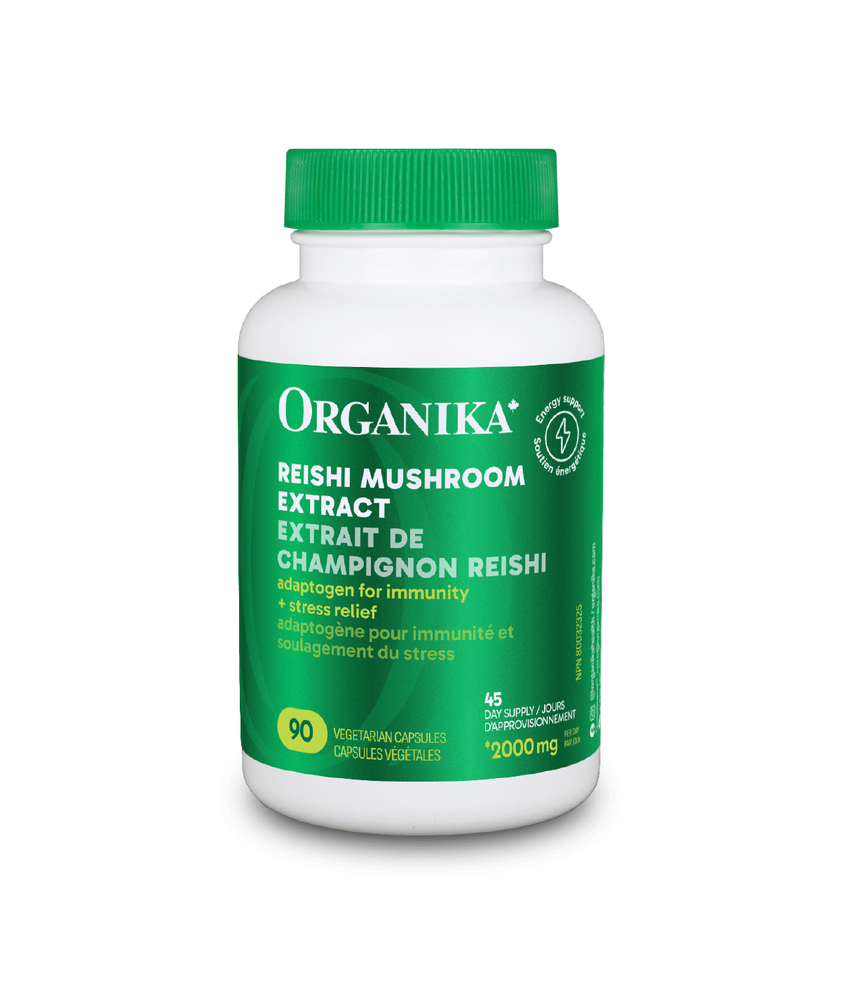 Reishi Mushroom Extract - 90 Vcaps - Organika Health Products