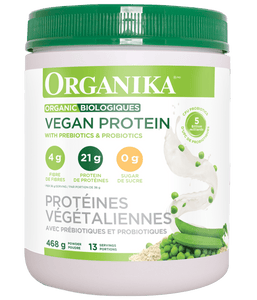 Vegan Protein with Prebiotics & Probiotics - Unflavoured - Organika Health Products