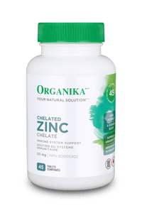 Chelated Zinc - 45 tablets - Organika Health Products
