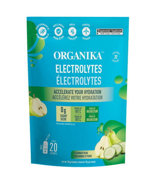 Electrolytes Sachets - Cucumber Pear - 20 Pack - Organika Health Products