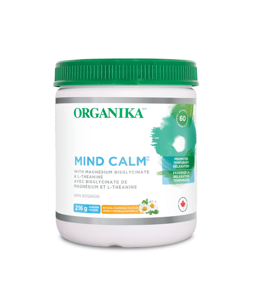 Mind Calm Powder with Magnesium Bisglycinate & L-Theanine - Natural Chamomile Flavour - Organika Health Products
