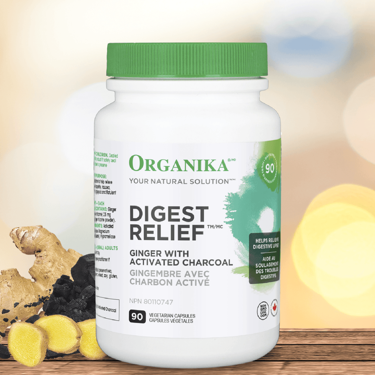 Digest Relief by Organika with Ginger & Activated Charcoal Organika