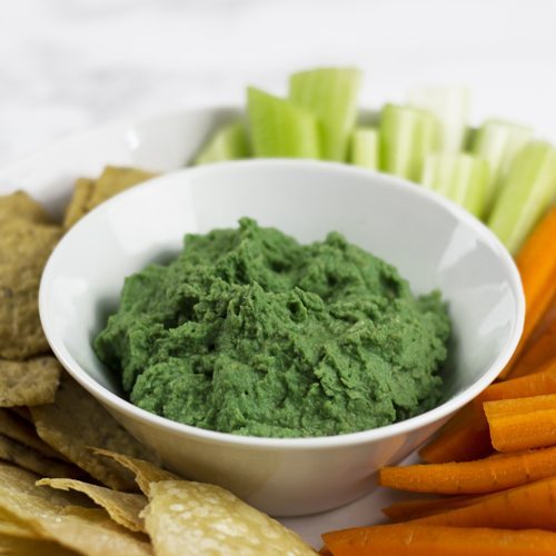 Green-Powered Hummus with Spirulina - Organika Health Products