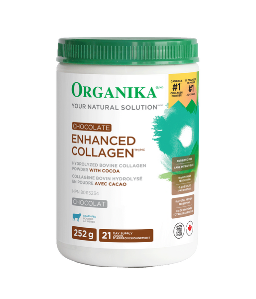 Chocolate Enhanced Collagen™ - 252 g - Organika Health Products