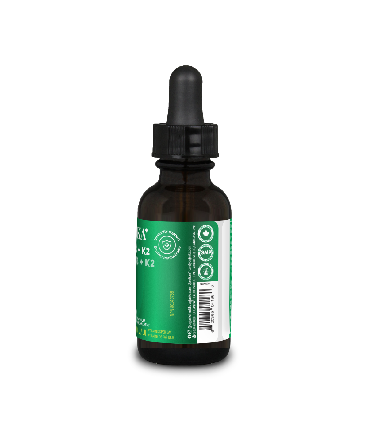 Liquid Vitamins D3 + K2