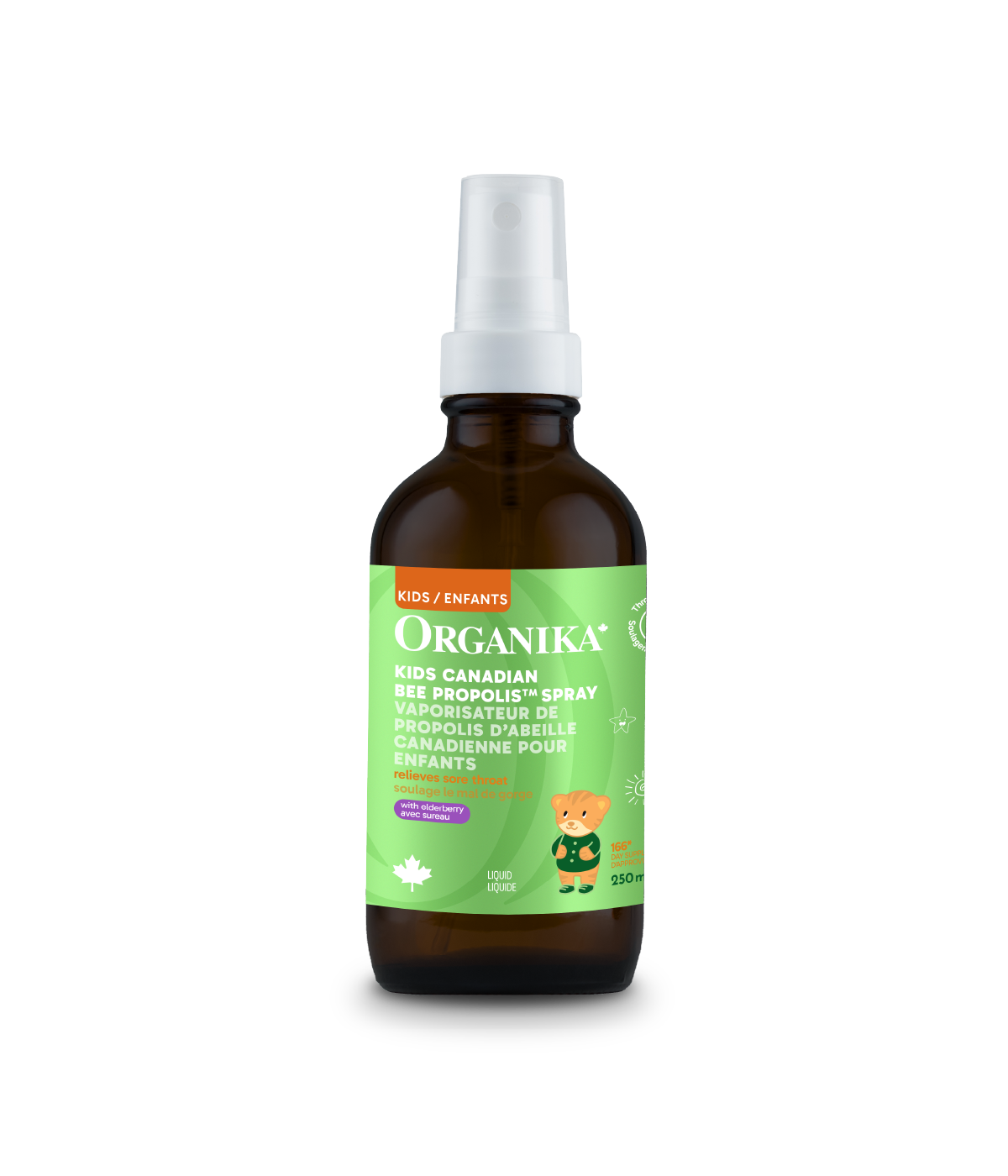 Spray propolis d'abeille canadienne pour enfants avec baies de sureau