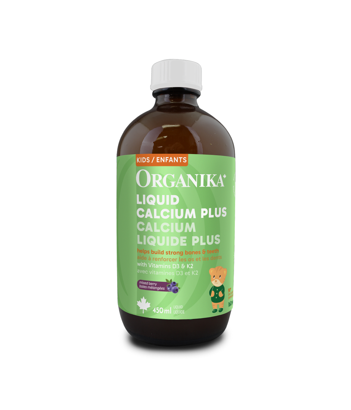 Calcium liquide Plus pour enfants avec vitamines D3 et K2