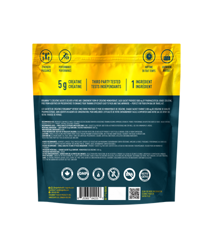 Creatine Sachets - Unflavoured - 5 g x 30 Sachets - Organika Health Products