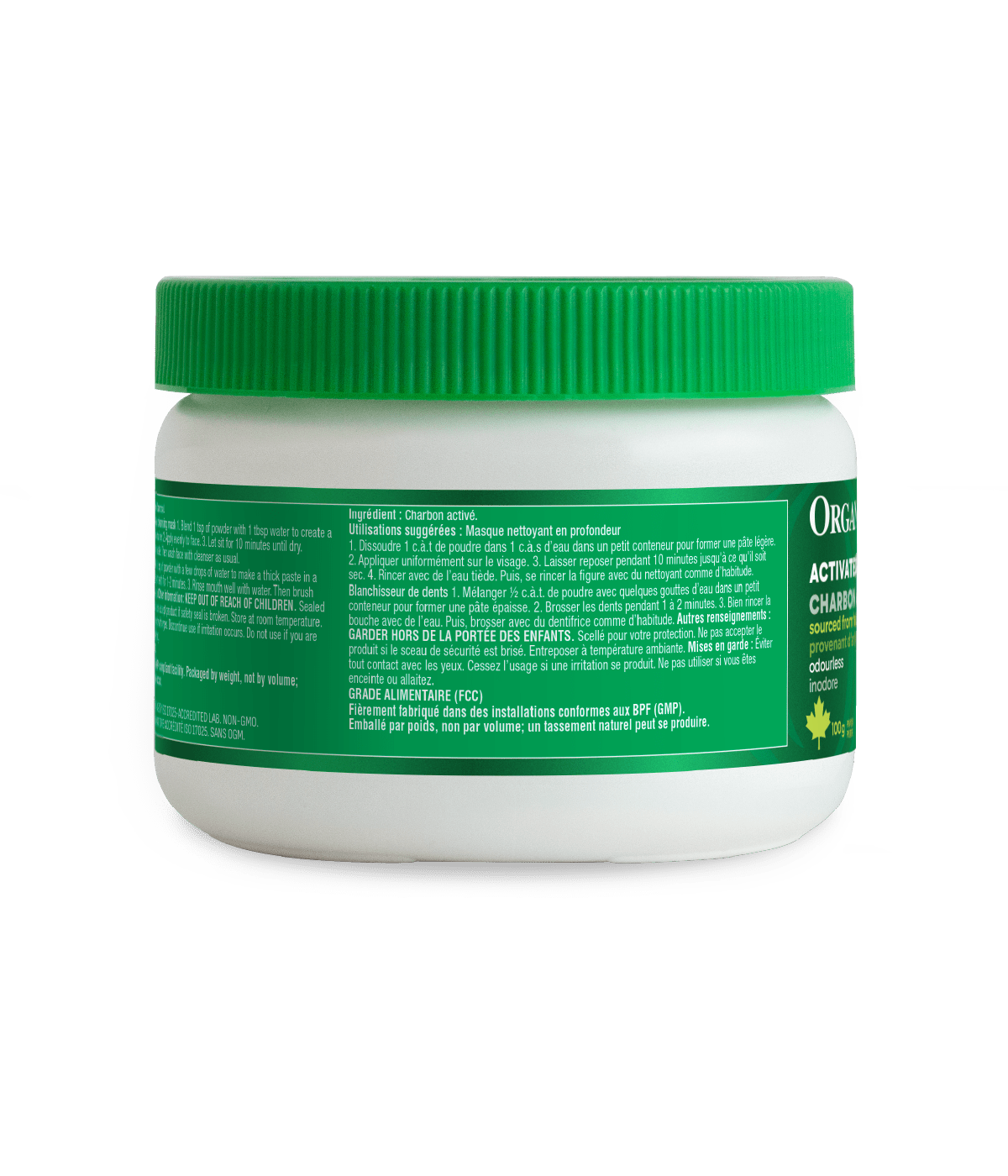 Activated Charcoal Powder - 100 g - Organika Health Products