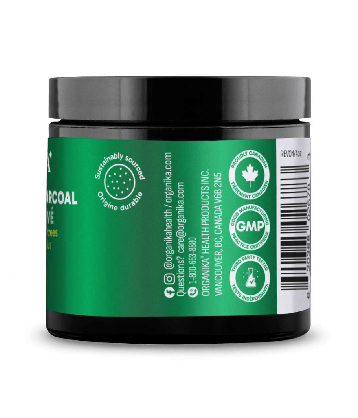 Activated Charcoal Powder - 40 g - Organika Health Products