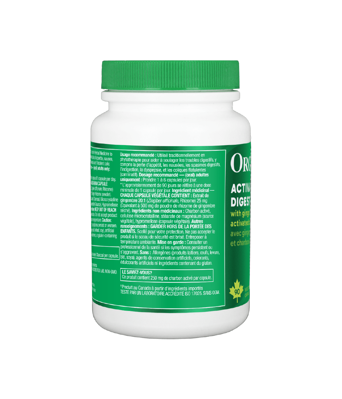 Activated Digest Relief - 90 vcaps - Organika Health Products