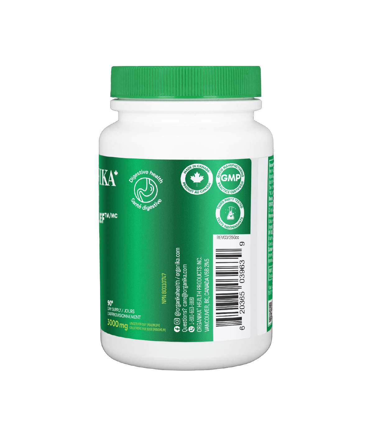 Activated Digest Relief - 90 vcaps - Organika Health Products