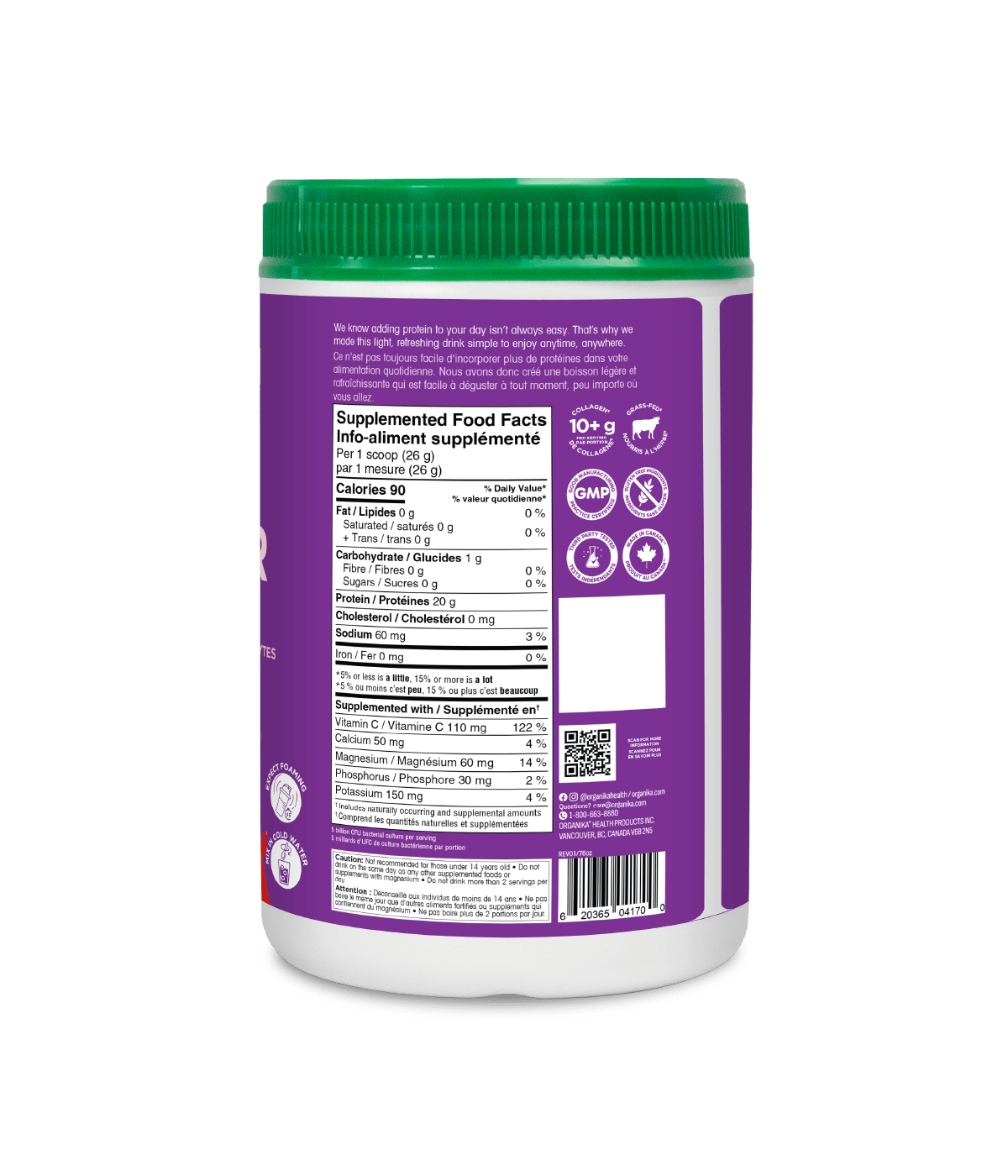 All Day Protein Hydrator - 650 g - Organika Health Products