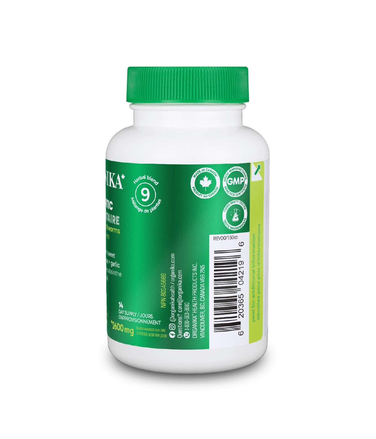Antiparasitic - 56 Vcaps - Organika Health Products
