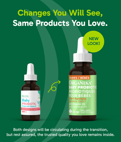 Baby Probiotic Drops with Vitamin D - 7.5 ml - Organika Health Products