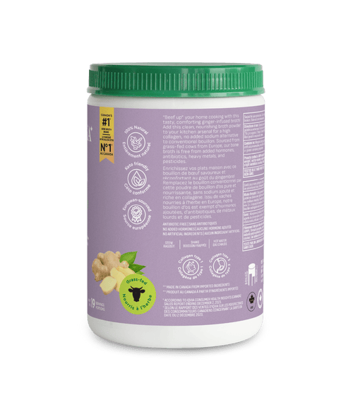 Beef Bone Broth Protein Powder - Ginger - Organika Health Products