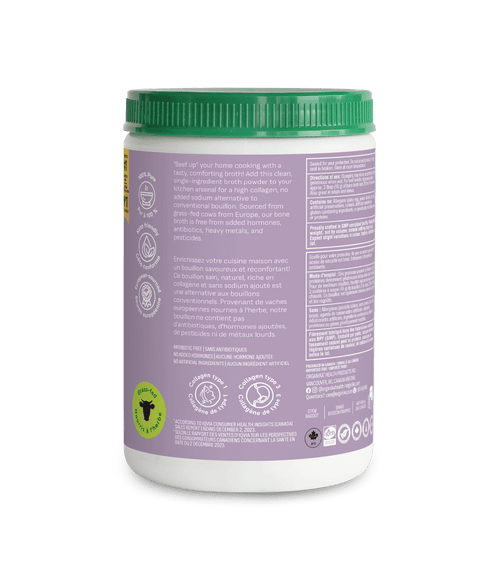 Beef Bone Broth Protein Powder - Original - Organika Health Products