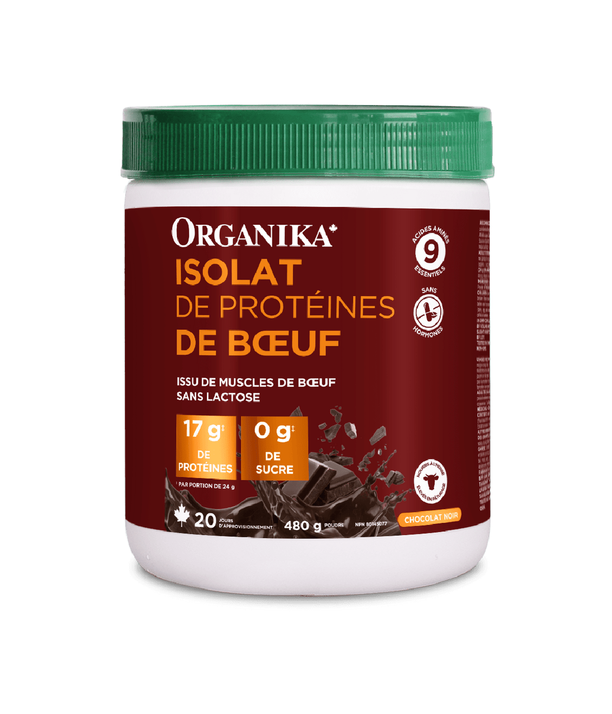 Beef Protein Isolate - 480 g - Organika Health Products