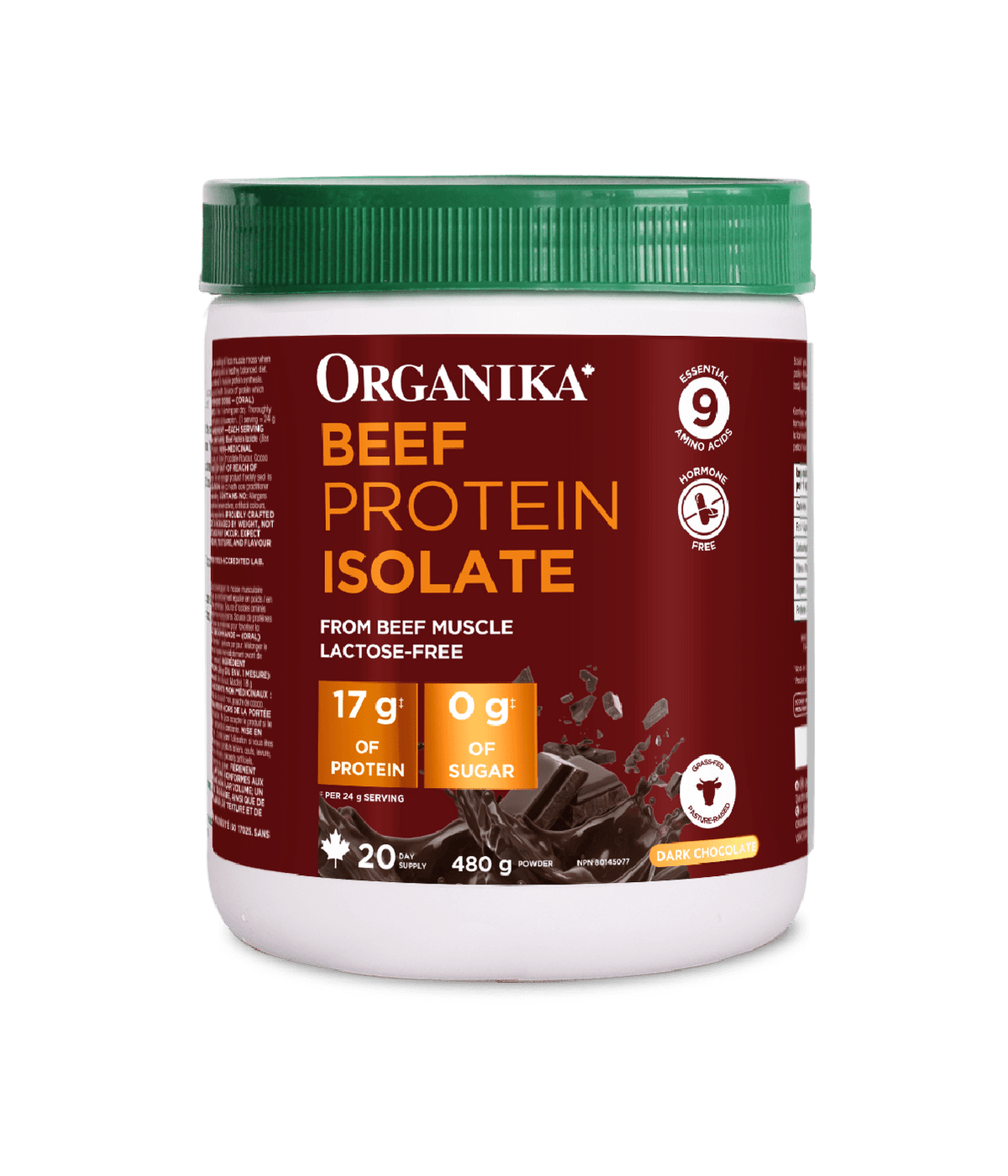 Beef Protein Isolate - 480 g - Organika Health Products