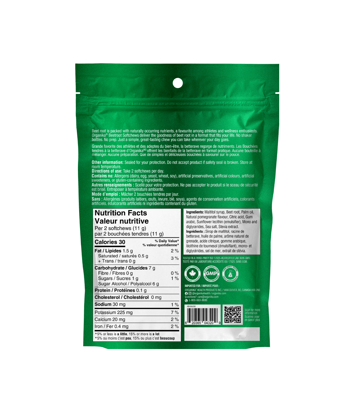 Beetroot Softchews - Pomegranate - Organika Health Products
