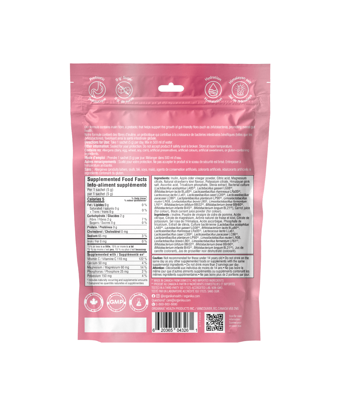 Belli - Bliss Hydration - 15 sachets x 5g - Organika Health Products
