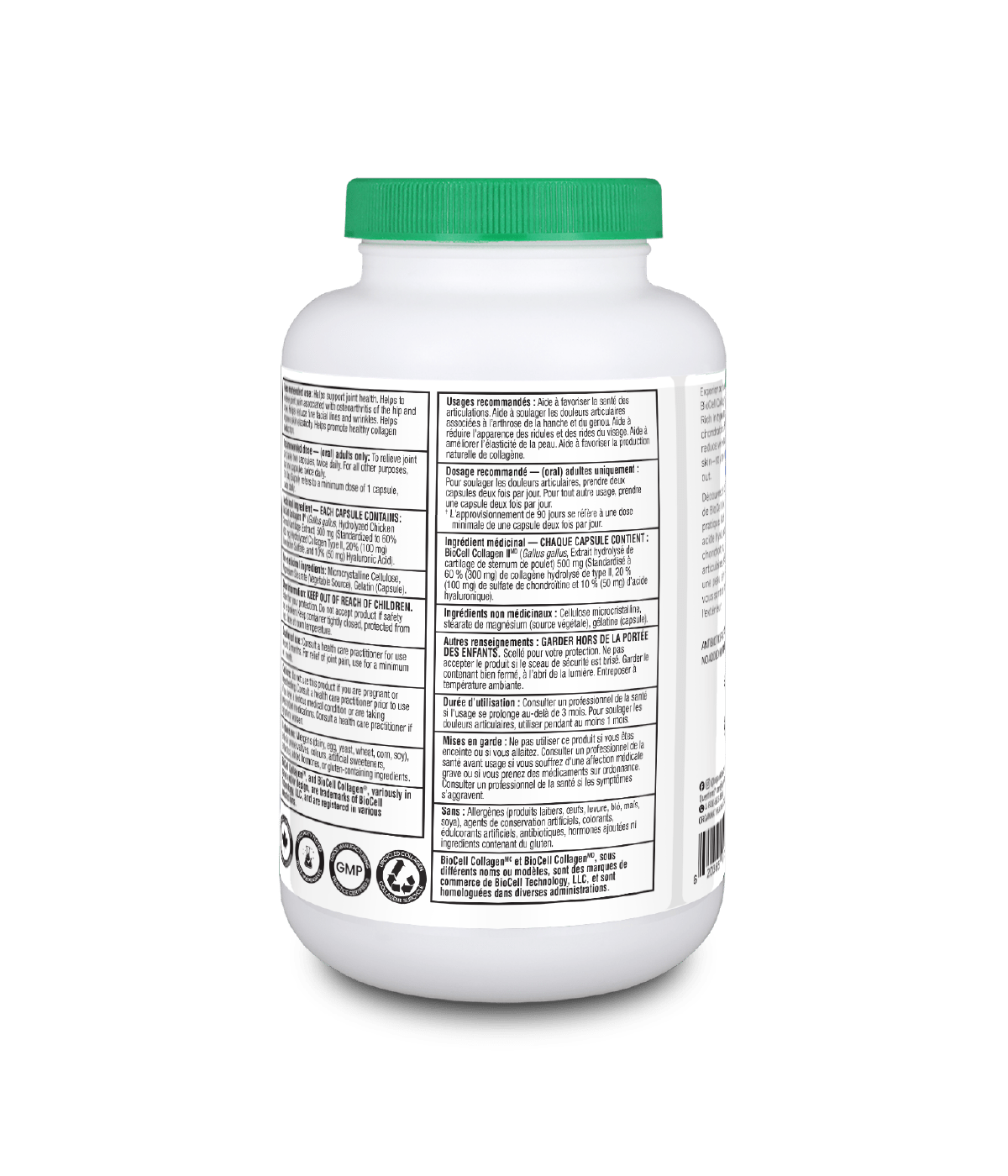 BioCell Collagen - 180 caps - Organika Health Products