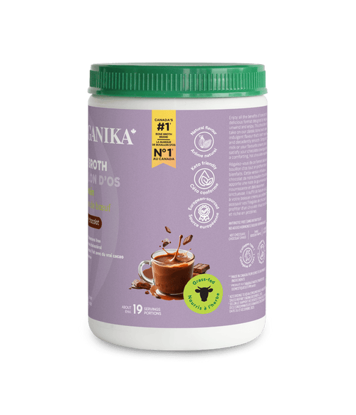 Bone Broth Beef Protein - Chocolate - Chocolate - Organika Health Products