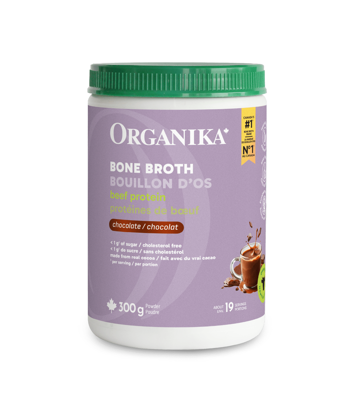 Bone Broth Beef Protein - Chocolate - Chocolate - Organika Health Products