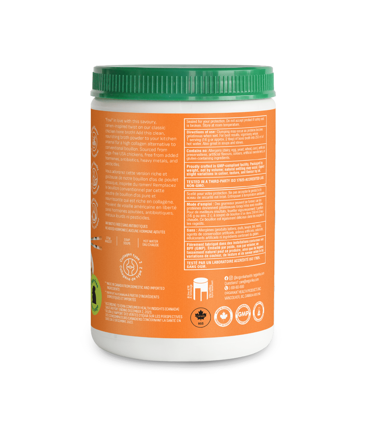 Bone Broth Chicken Protein - Ramen - 300 g - Organika Health Products
