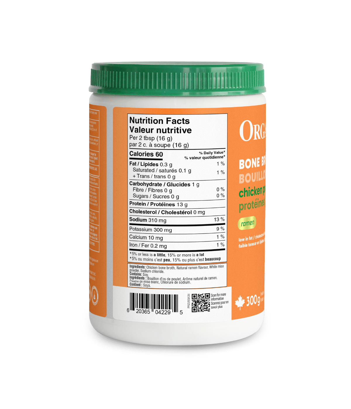 Bone Broth Chicken Protein - Ramen - 300 g - Organika Health Products