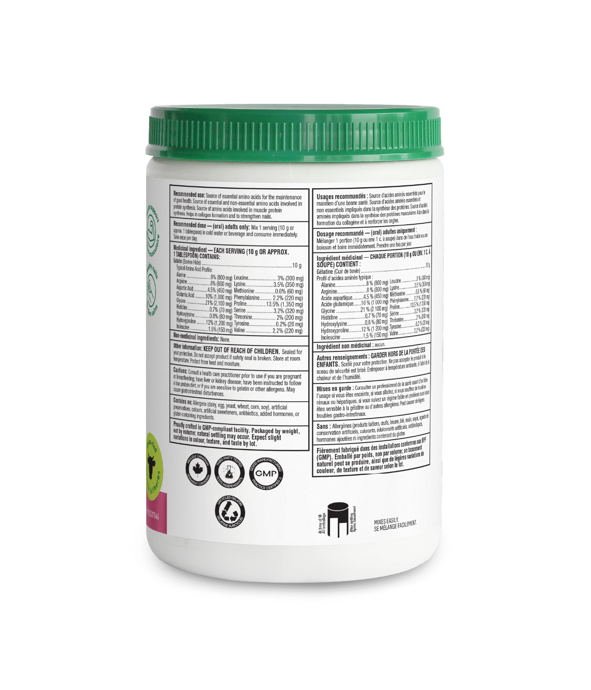 Bovine Gelatin - 250 g - Organika Health Products