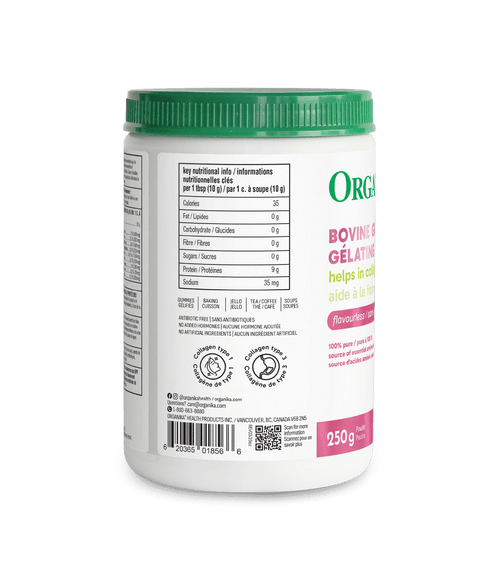 Bovine Gelatin - 250 g - Organika Health Products
