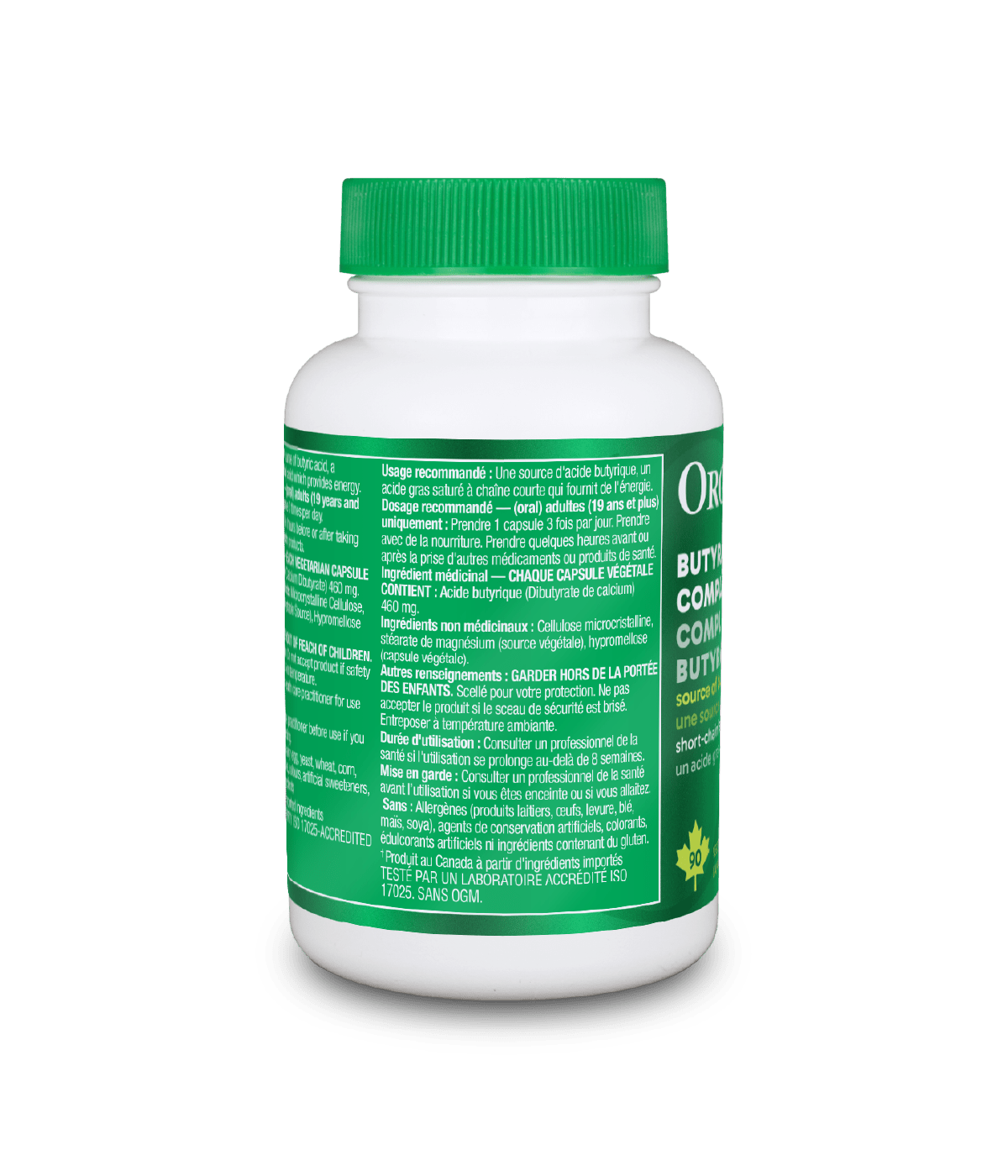 Butyrate Complex 460 mg - Organika Health Products