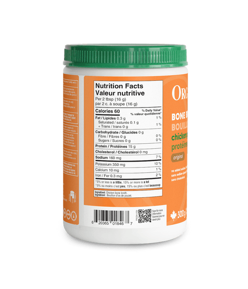 Chicken Bone Broth Protein Powder - Original - Organika Health Products
