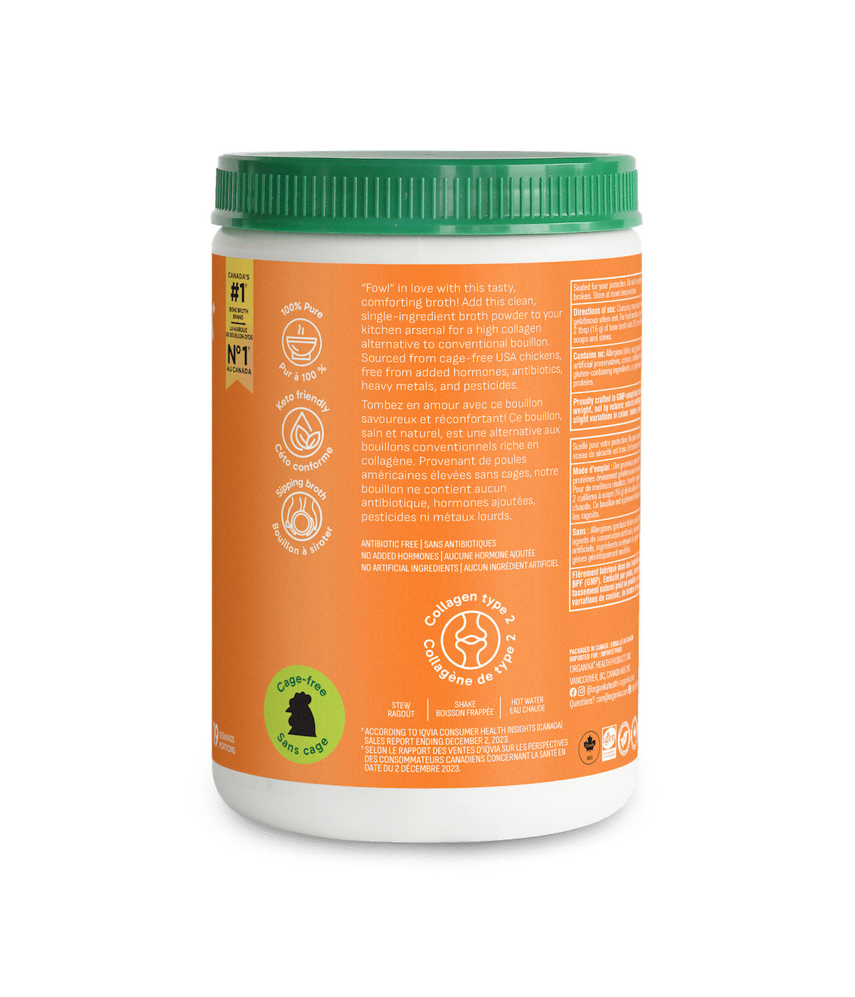 Chicken Bone Broth Protein Powder - Original - Organika Health Products