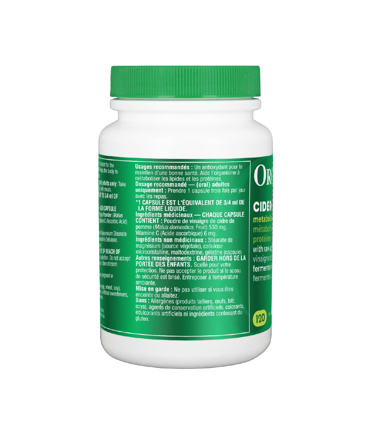 Cider Vin - 120 Caps - Organika Health Products