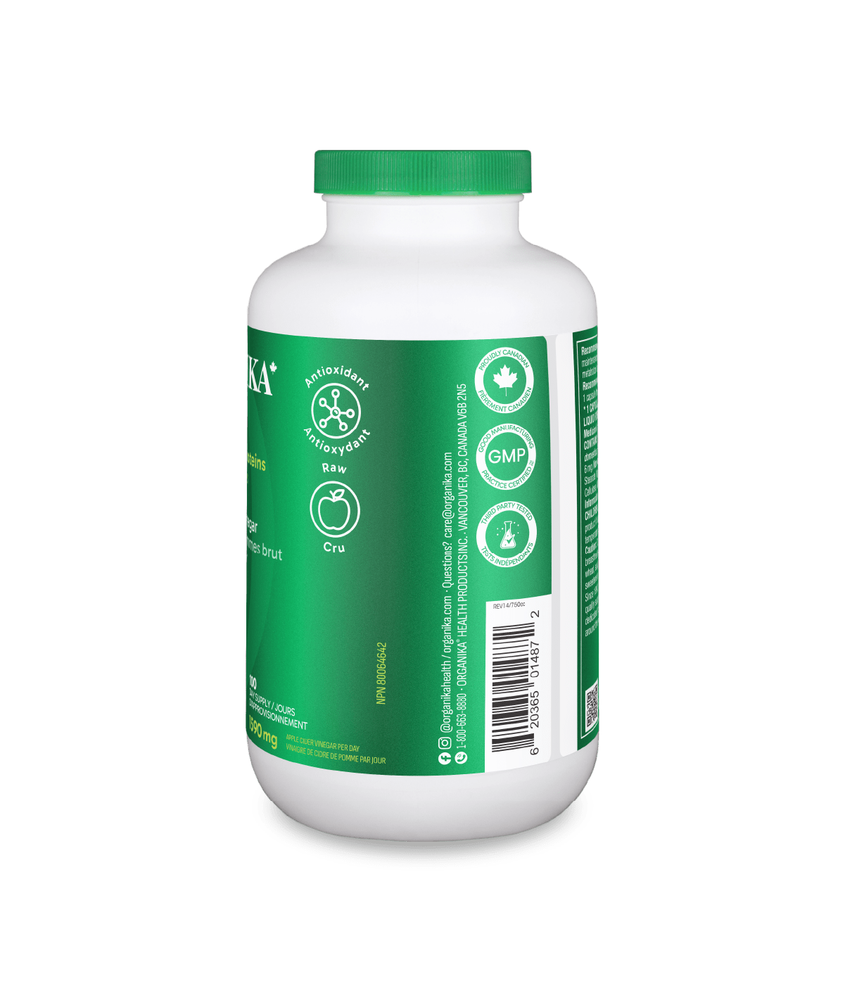 Cider Vin - 300 Caps - Organika Health Products