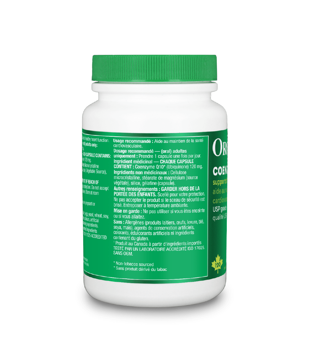 Coenzyme Q10 - 120 capsules - Organika Health Products