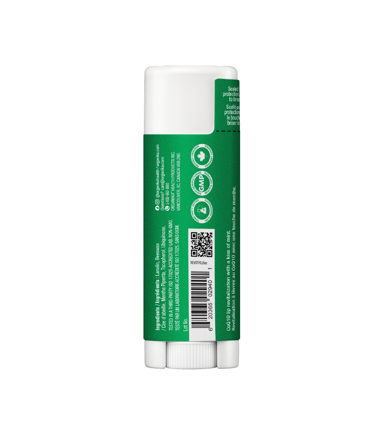 Coenzyme Q10 Lip Balm - 4.2 g - Organika Health Products